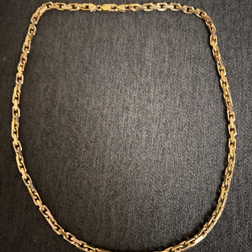 Men’s 14k 22” Necklace & Matching 8” bracelet set - Picture 4 of 11